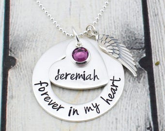 Sterling Silver Memorial Jewelry - Memorial Gift - Memorial Necklace for Women - Sympathy Gift - Miscarriage Jewelry - Remembrance Jewelry