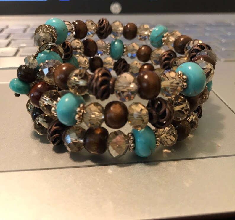 Handmade Bracelet Gifts for her Beaded Wrap Bracelets Gift for Mom Ready to ship Boho Bracelet Stocking stuffers Boho Crystal