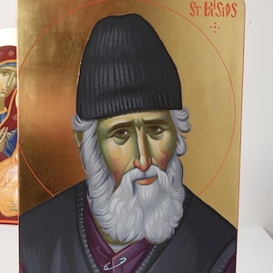 Paisios of Mount Athos - Saint Paisios,Byzantine Icon,Orthodox Icon,Iconography,Hand Painted Icon,Religious gift.