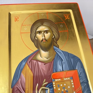 Jesus Christ Icon,Pantocrator,Byzantine Icon,Orthodox Icon,Iconography,Hand painted icons.Handmade icons.