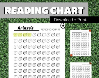 Sports Reading Chart: Kids Incentive Tracker (PDF Download)
