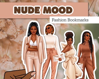 Jumbo Fashion Bookmarks: Laminated Girl Friends Gift