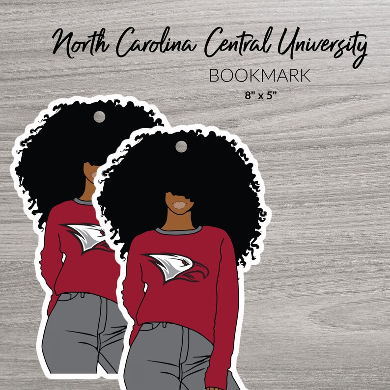 North Carolina Central University bookmark. Hbcu Etsy