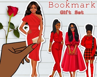 Lady in Red Bookmarks: Jumbo Laminated Bookmark Set