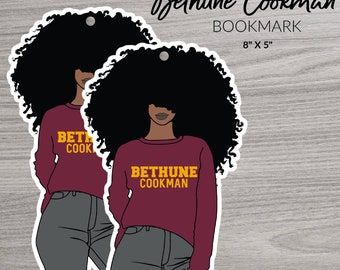 BCU jumbo bookmark. Bethune. Cookman. Hbcu homecoming 2023. Hbcu gift shop. BCU grad. Wildcats. Grad swag
