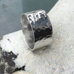 Viking band ring,brutalist silver ring,band silver ring, Men silver ring,Hammered silver, textured wide band ring