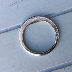 Thin silver ring, hammered silver ring, Open circle ring,wife ring, minimalist ring,dainty ring