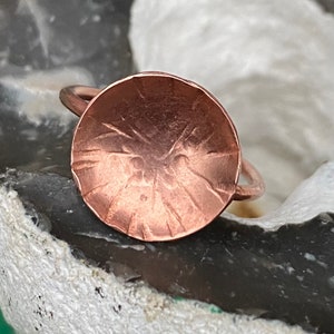Bowl copper ring,Cup ring, disc ring,dome copper ring,viking ring