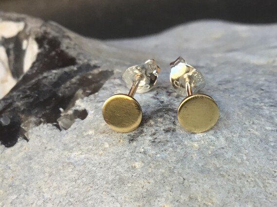 Brass disc deals earrings