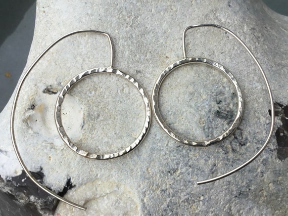 SILVER925 BIG CIRCLE EARRINGS/シルバー/ピアス 4 Pairs Big Large Extra Chunky 925 Sterling Silver Hoops