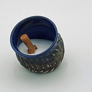 Salt Cellar with Salt Spoon - Ceramic Salt Cellar - White Salt Cellar - Handmade Salt Cellar - Salt Pig -  Pottery Salt Cellar