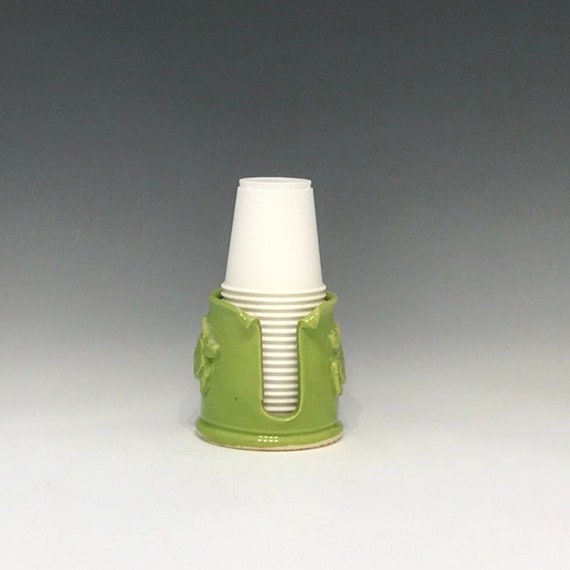 Tropical Green Bathroom Cup Holder 3 Ounce With Turtle Cup Etsy