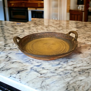 Handmade Pottery Agateware Clay Tray: Versatile Tea and Serving Tray - Unique Handcrafted Artistry