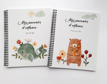 CHILDHOOD MEMORIES BOOKLET, boho image, book to fill in childhood memories.