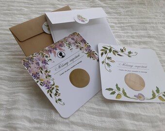 SCRATCH CARD, bridesmaid request, groomsman, Brigderton style