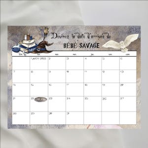 NUMÉRIQUE, CALENDRIER de prédiction naissance/date arrivée bébé/shower bébé/calendrier sorcier,