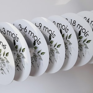 Closet dividers, foliage, wardrobe divider, size divider, baby clothes