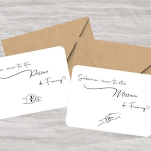 PERSONALIZED REQUEST CARD, godmother, godfather, godmother card, minimalist godfather