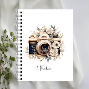 Personalized PHOTOGRAPHY NOTEBOOK, photo lover gift