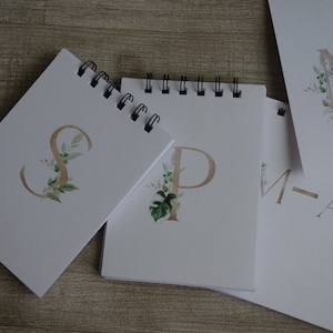 Calepin de notes, carnet de notes personnalisé, carnet de notes initiales,  cadeau enseignant(e),