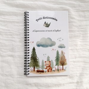 CAHIER  VOCABULAIRE ENFANCE familial animaux de la forêt, cahier à remplir vocabulaire des tout-petits, animaux mignons