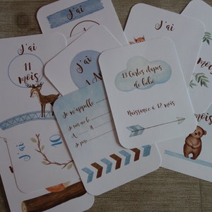CARTES-ÉTAPES BÉBÉ, évolution jusqu'à 12 mois, accessoire pour photographe