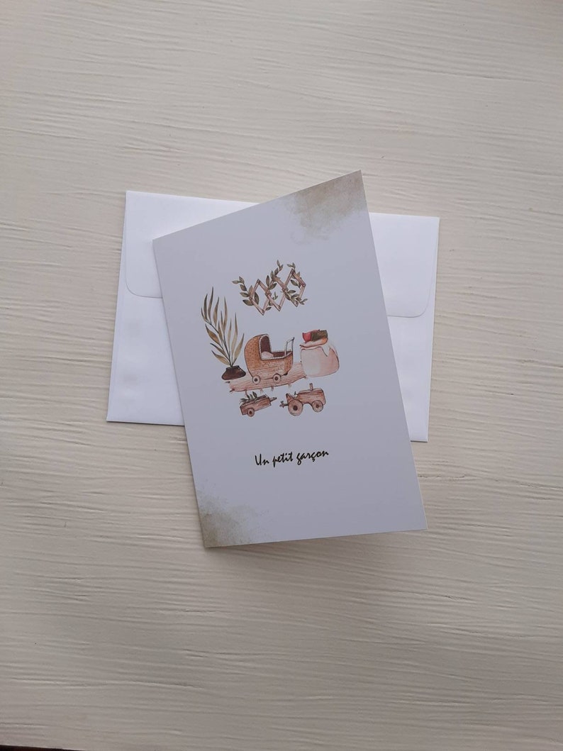 CARTE FÉLICITATIONS NAISSANCE, carte félicitations grossesse, bébé fille, bébé garçon image 3