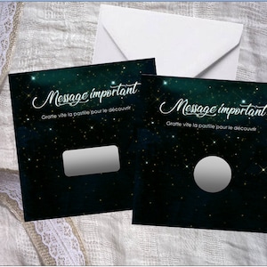 CARTE À GRATTER, annonce grossesse, annonce sexe bébé, demande parrain et marraine, ciel étoilé