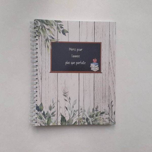 TEACHER NOTEBOOK, gift thank you teacher, gift spiral notebook