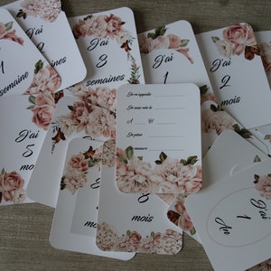 CARTES-ÉTAPES et les premières fois pour bébé, de la naissance jusqu'à 12 mois,  accessoire pour photographier, cadeau shower