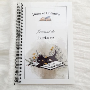 JOURNAL DE LECTURE chat, journal à remplir passionné lecture