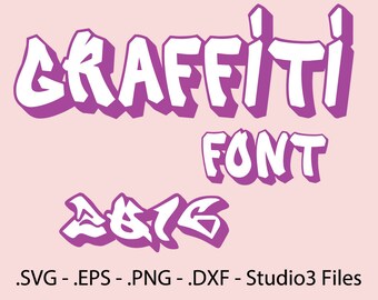 Graffiti Font Vectors Alphabet cutting files.