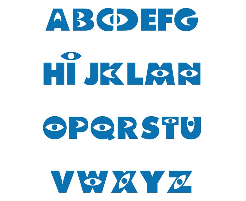 Monster Inc Font Vectors Alphabet cutting files. | Etsy