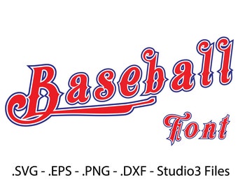 Archivos de corte de vectores de fuentes de béisbol.