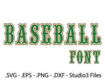 Archivos de corte de vectores de fuentes de béisbol.