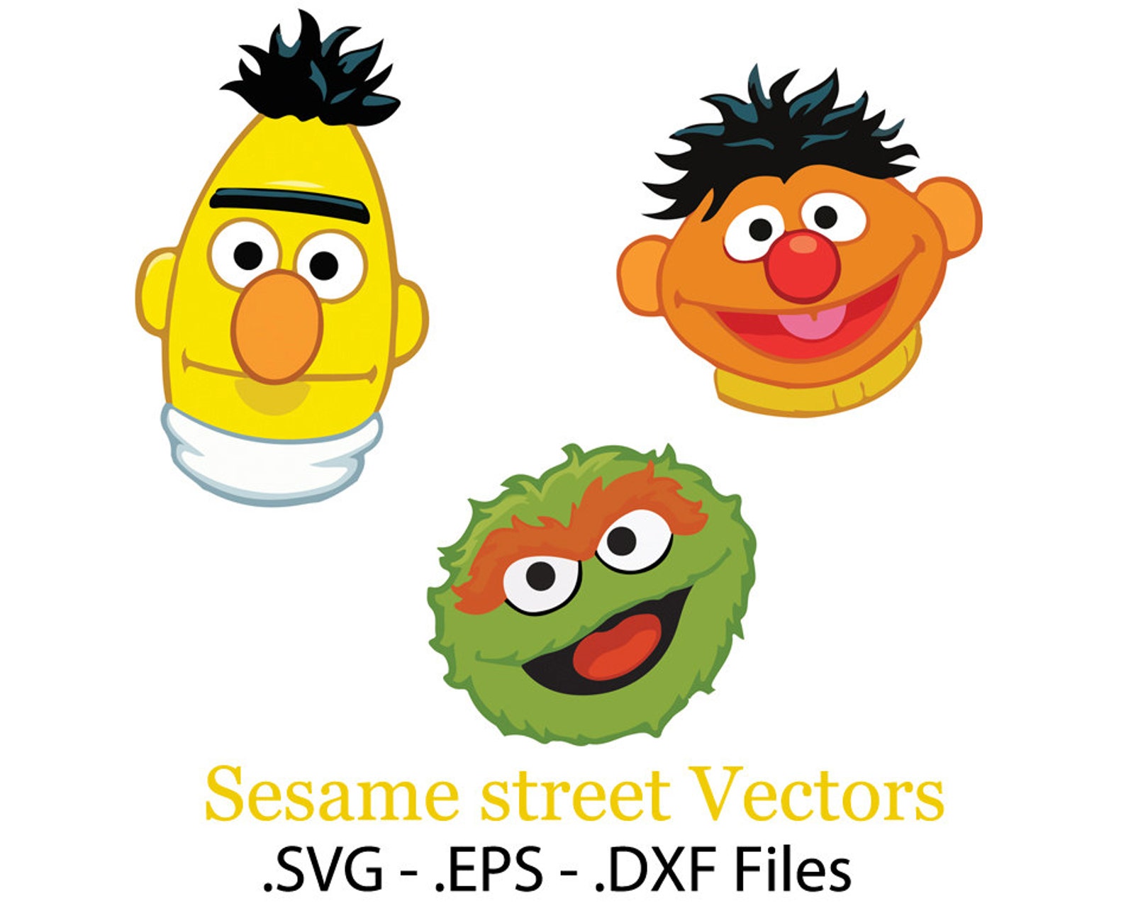 Sesame street Set vector files. .EPS .SVG .DXF. | Etsy