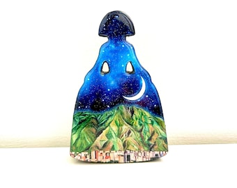 MENINA  Acrylic Avila  1 handmade in Venezuela  6.5  inches x 3.5  inches