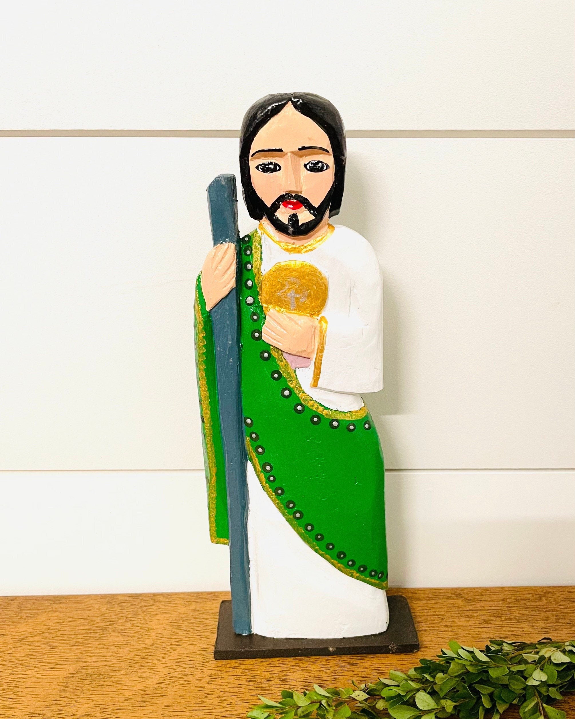 Saint Jude Thaddeus San Judas Tadeo Wooden Hand Carved - Etsy Israel