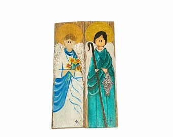 Mini Retablo Saint Charbel Hand Painted in Venezuela | Etsy