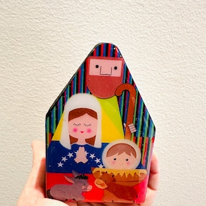 Handmade Wood Nativity scene - Venezuelan artist. 4.5’ x 3’