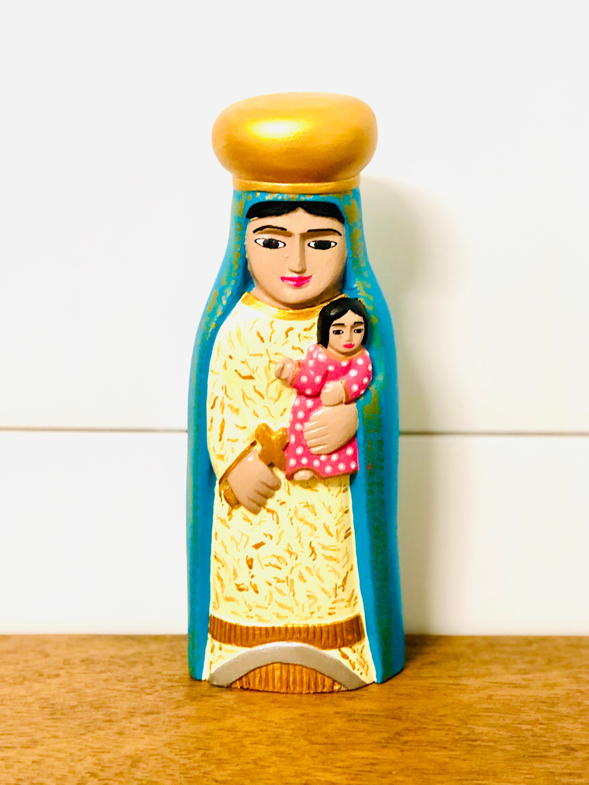 Virgen de la Caridad del Cobre handmade in Venezuela. Wooden Virgin ...