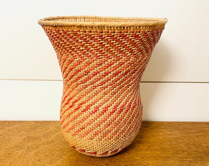 Red Yekuana Basket - Ethnic Collection 6.5 x 6  x 5 inches