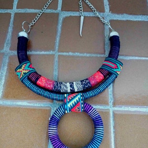 African necklace, Statement Necklace, African Jewelry, Gift For Her, Ethnic Necklace, Collier Africain, Bojiux Africain image 5