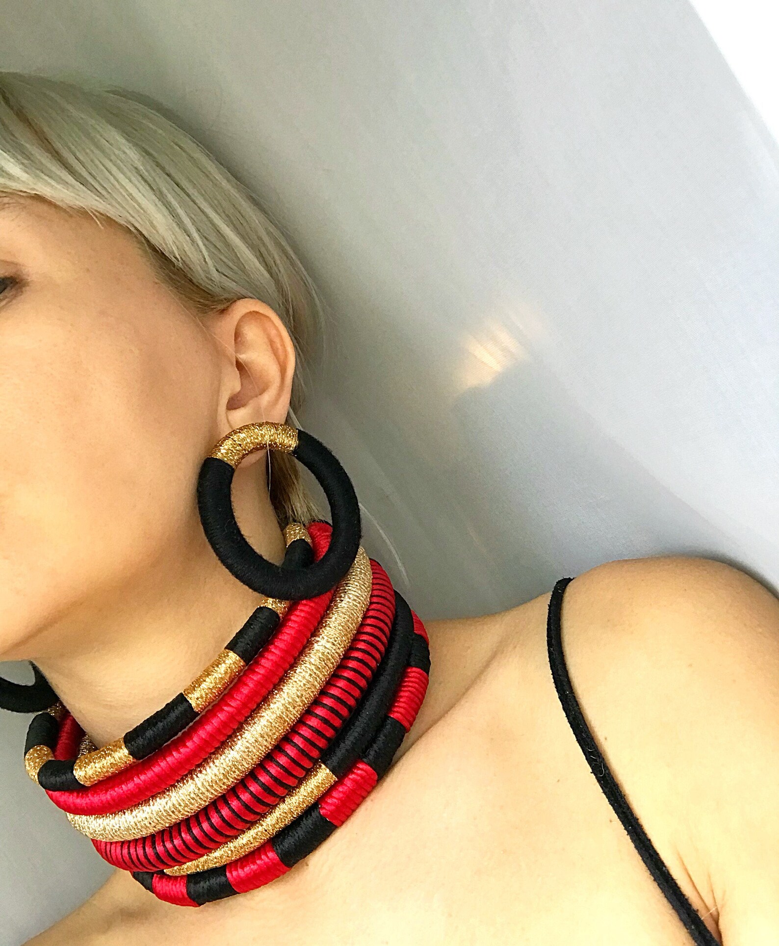 Statement Earrings African Earrings Tribal Earrings Large Etsy