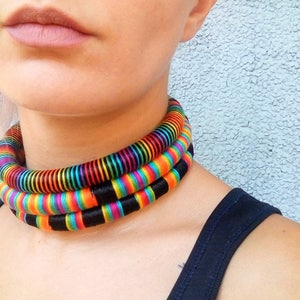 Tribal choker necklace, African choker, Tribal African necklaces image 3