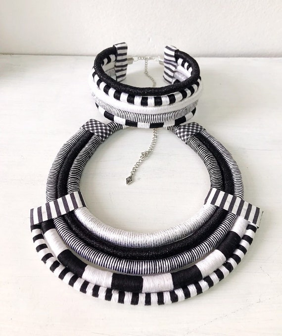 Tribal Necklace African Necklaces 2in1 Statement Necklace Afro