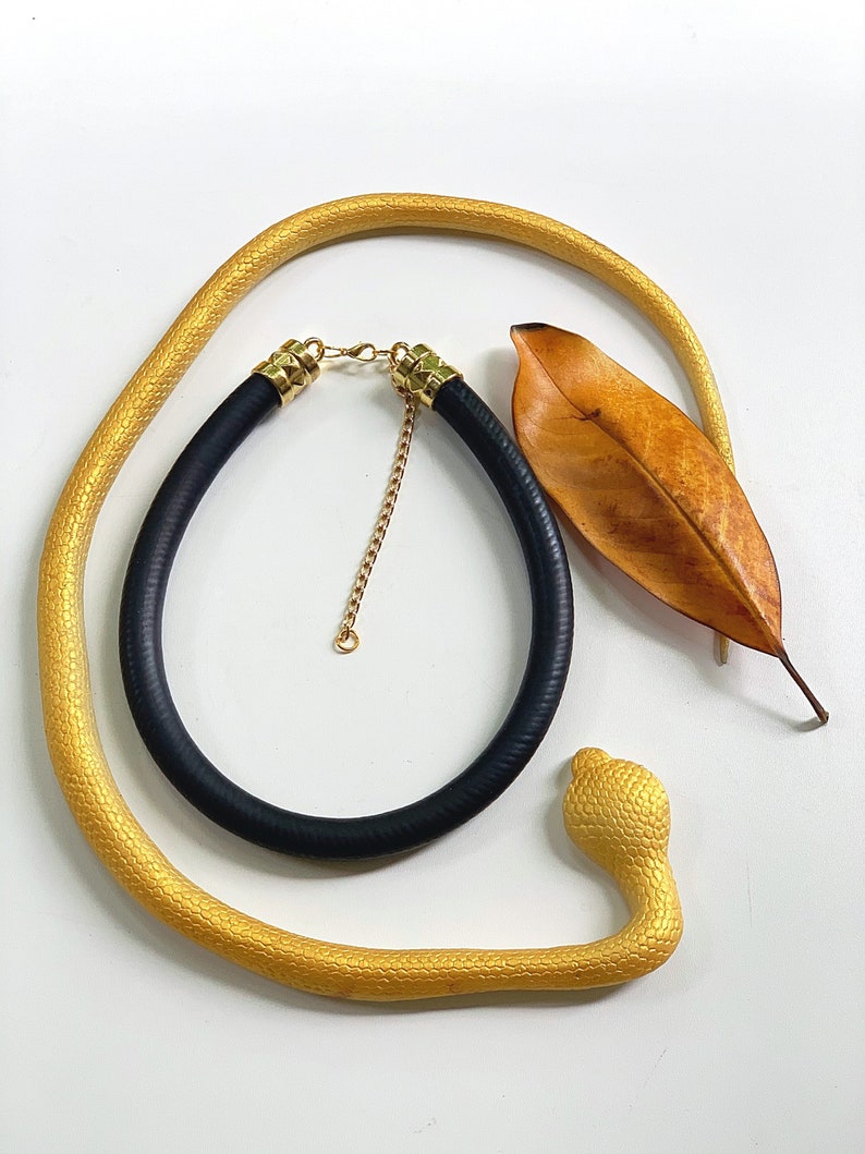 Black Magic necklace rubber Necklace Tribal Necklace Tube Etsy