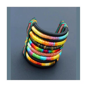 Cuff bracelet, African bracelet, ethnic bracelet, bohemian bracelet, hippie bracelet, boho bracelet, nomad bracelet, statement bracelet Gift image 1