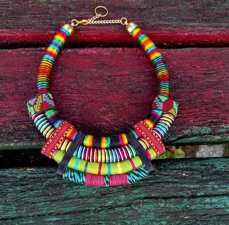 African Jewelry African Necklace Jungle Necklace Ethnic Necklace Tribal Necklace Statement Necklace Collier Africaine Maasai Necklace