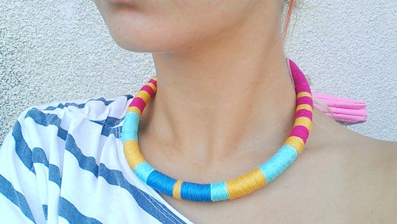 Thread Necklace Choker Necklace Chokers African Necklace | Etsy